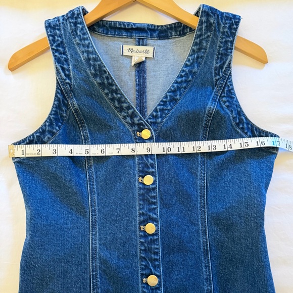 Madewell Denim V-neck Midi Dress - Picture 5 of 7